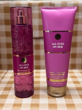 NEW B&BW All Eyes On Her Fragrance and Body Cream Set 48 HOUR MOISTURE